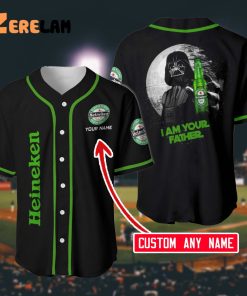 Custom Name Heineken I Am Your Father Baseball Jersey, Good Gifts Father’s Day For Dad
