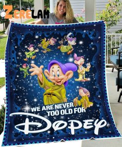 Disney Seven Dwarfs We Are Never Too Old For Dopey Blanket