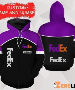 Fedex Purple Custom Name 3D Hoodie