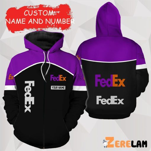 Fedex Purple Custom Name 3D Hoodie