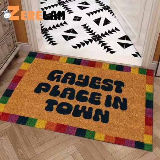 Gayest Place In Town Doormat