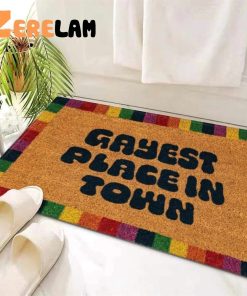 Gayest Place In Town Doormat 3