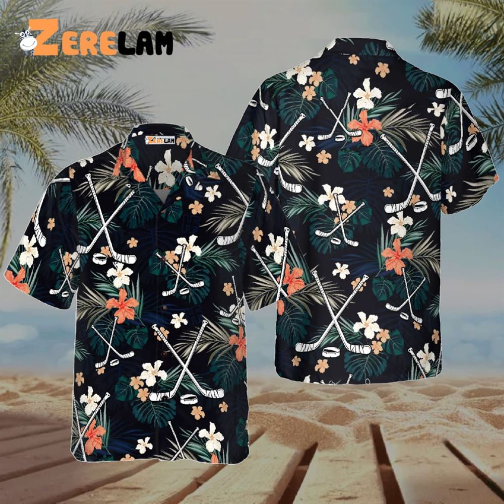 Hockey Tropical Hawaiian Shirt, Pefect For Men Women Shirt - Zerelam