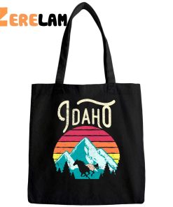 Horse Retro Idaho Mountains Tote Bag