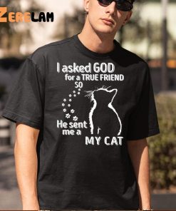 I Asked God For A True Friend So He Sent Me A My Cat Shirt 5 1