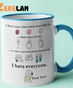 I Dont Care What Colour Your Skin Is What Size You Are Fuck You Mug
