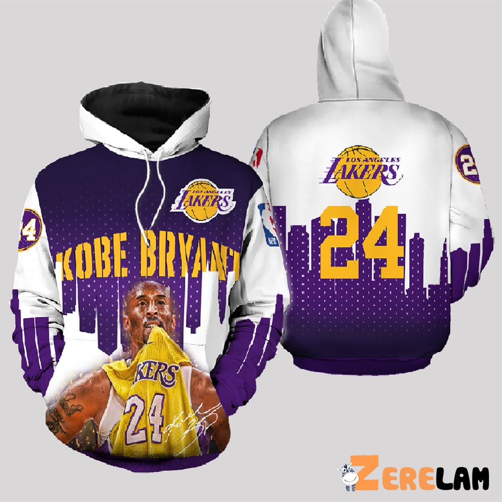 Kobe Bryant 24 3D Hoodie, Great Gifts For Fan Los Angeles Lakers - Zerelam