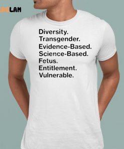 Matt Diversity Transgender Evidence Based Science Based Fetus Entitlement Vulnerable Shirt