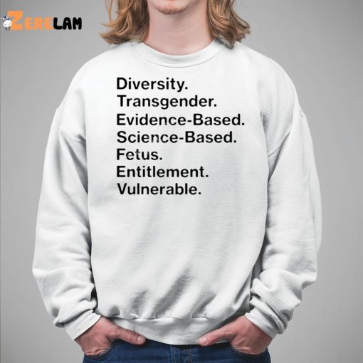 Matt Diversity Transgender Evidence Based Science Based Fetus Entitlement Vulnerable Shirt