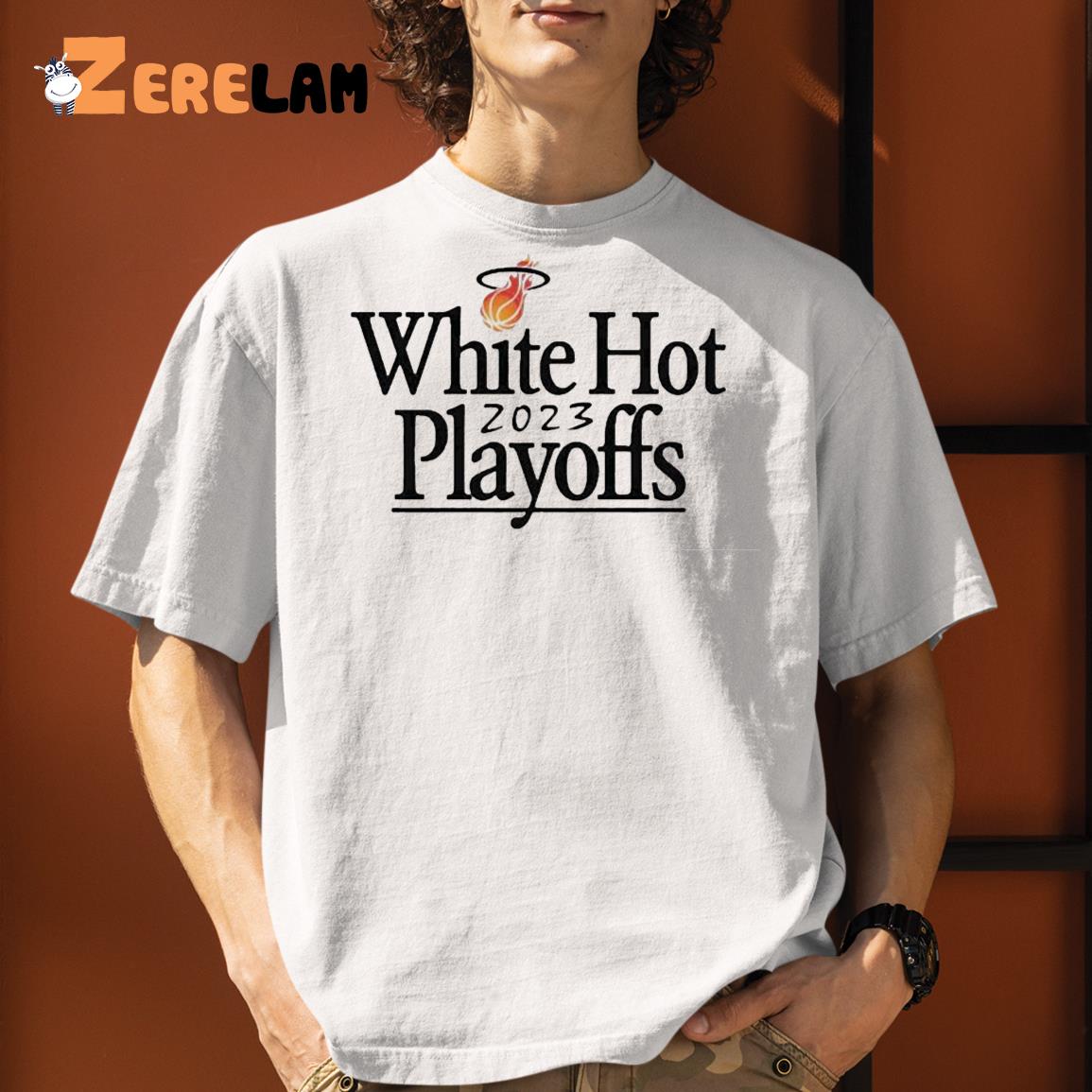 Miami Heat White Hot 2023 Playoffs Shirt - Zerelam
