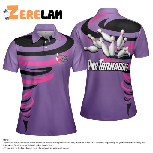 Pink Tornadoes Bowling Polo Shirt