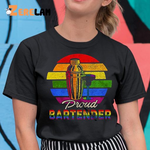 Proud Bartender Cool Lgbt Shirt