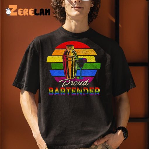 Proud Bartender Cool Lgbt Shirt