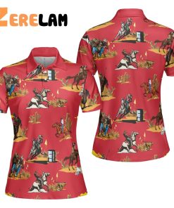 Rodeo Seamless Pattern Women Polo Shirt