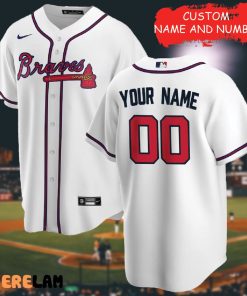 Ronald Acuna Customeize of Name Youth White Baseball Jersey, Great Gifts For Fan Atlanta Braves