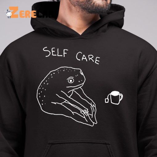 Self Care Frog Drinking Sweatshirt