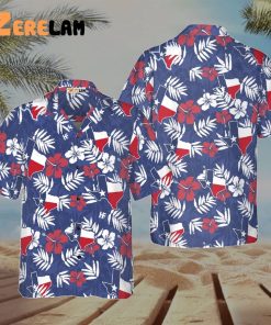 Texas Flag Tropical USA Hawaiian Shirt, Best Gifts For Men Women, Gifts 4th Of July