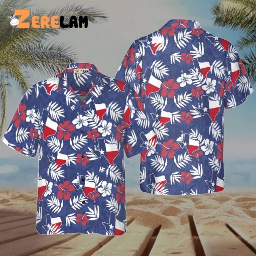 Texas Flag Tropical USA Hawaiian Shirt, Best Gifts For Men Women, Gifts 4th Of July
