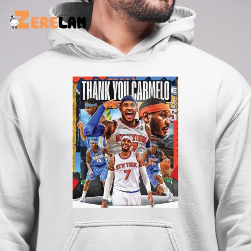 Thank You Carmelo New York 7 Nba Shirt