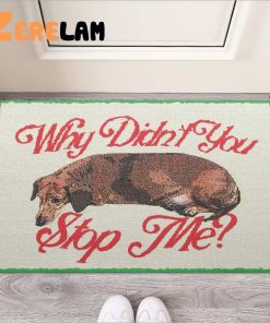 Why Didn’t You Stop Me Dog Doormat