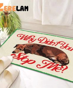 Why Didnt You Stop Me Dog Doormat 2