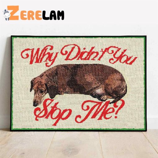 Why didn’t you Stop Me Dog Poster Canvas