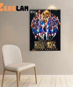 2023 Nba Final Championship Denver Nuggets Poster Canvas