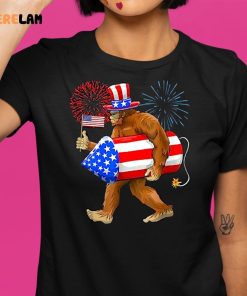 Bigfoot American Flag Funny 4th Of July Shirt 1 1