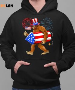 Bigfoot American Flag Funny 4th Of July Shirt 2 1
