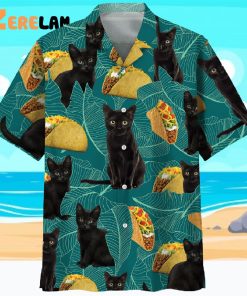 Black Cat Food Hawaiian Shirt