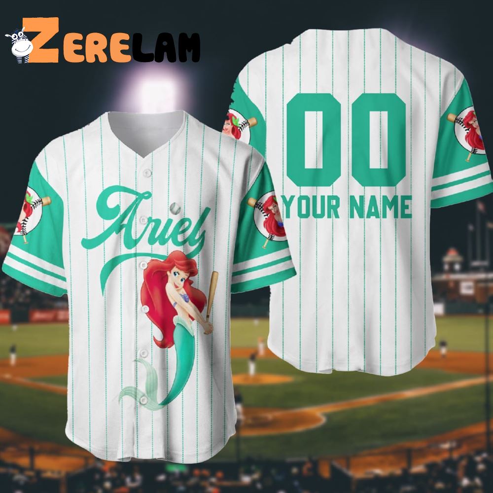 Custom Ariel Disney Baseball Jersey - Zerelam