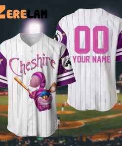 Custom Cheshire Magic Cat Disney Baseball Jersey