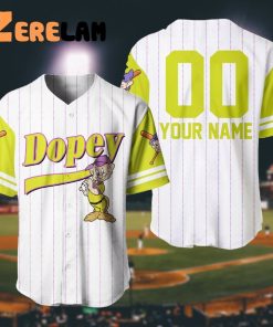 Custom Dopey Dwarf Disney Baseball Jersey