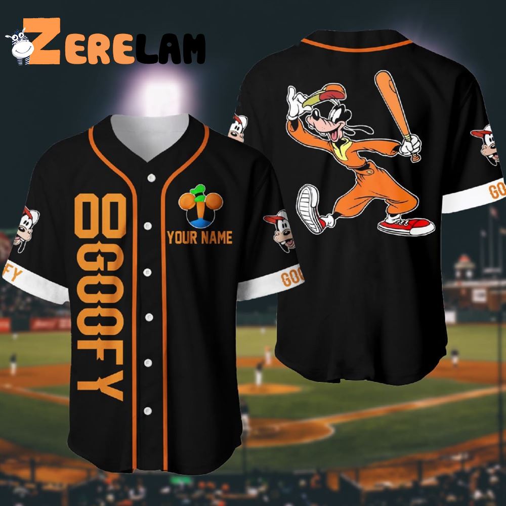 Custom Goofy Dog Disney Baseball Jersey - Zerelam