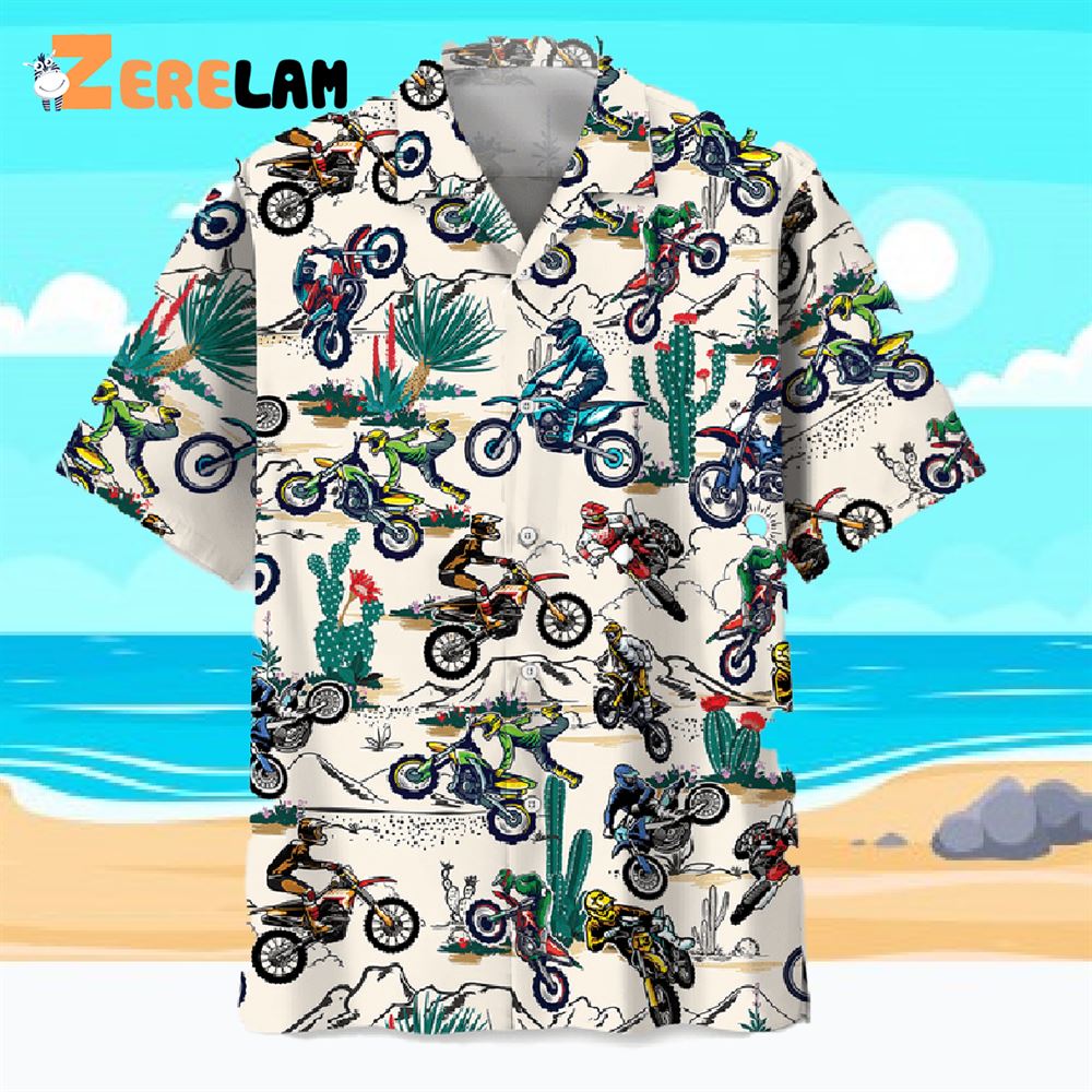 Desert Dirt Bike Racing Hawaiian Shirt - Zerelam