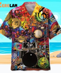 Drum Color Hawaiian Shirt