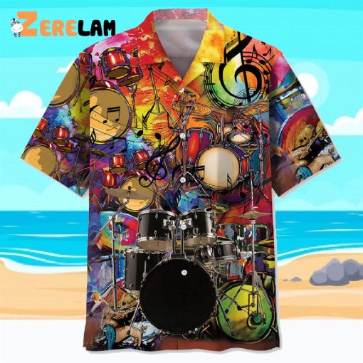 Drum Color Hawaiian Shirt