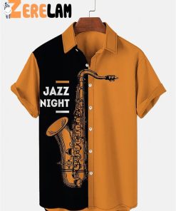 Jazz Night Fashionable Musical Instrument Hawaiian Shirt