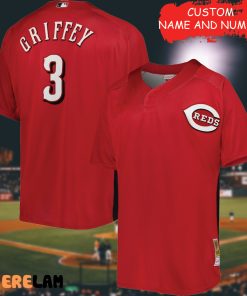 Men’s Cincinnati Reds Ken Griffey Jr. Red 3 2023 Baseball Jersey, Great Gifts For Fan