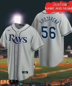 Men’s Tampa Bay Rays Randy Arozarena Grey 56 Baseball Jersey, Best Gifts For Fan