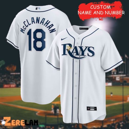 Men’s Tampa Bay Rays Shane McClanahan White 2023 Baseball Jersey, Best Gifts For Fan