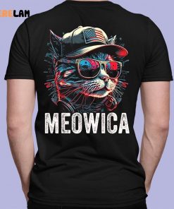 Meowica 4th of July Cat American Flag America USA Shirt 7 1