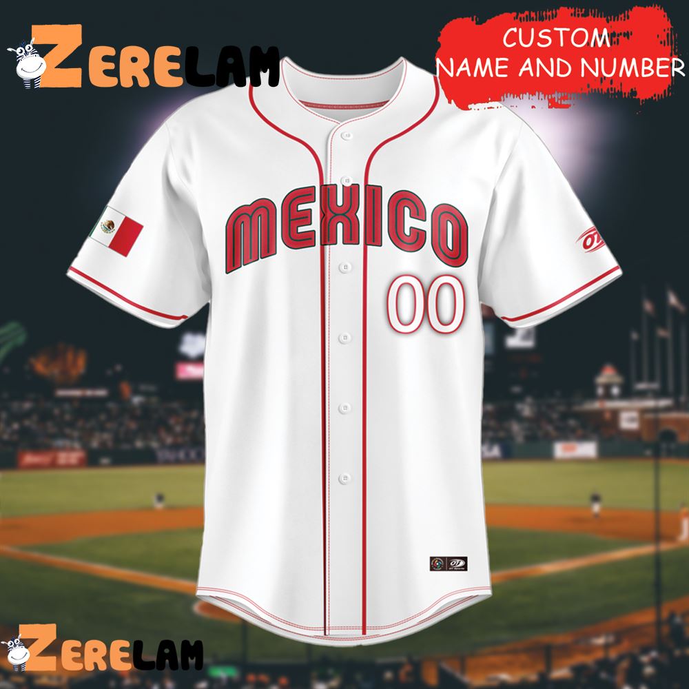Custom Name Mexico Baseball White 2023 World Baseball Classic Replica  Baseball Jersey