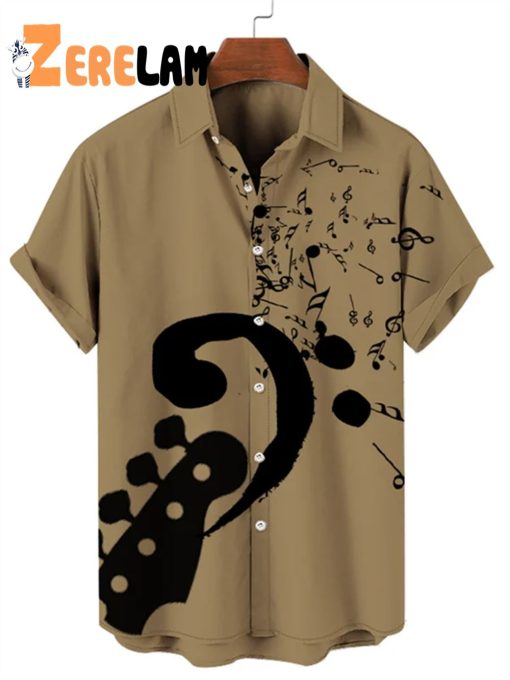 Music Bass Clef Fashion Hawaiian Shirt