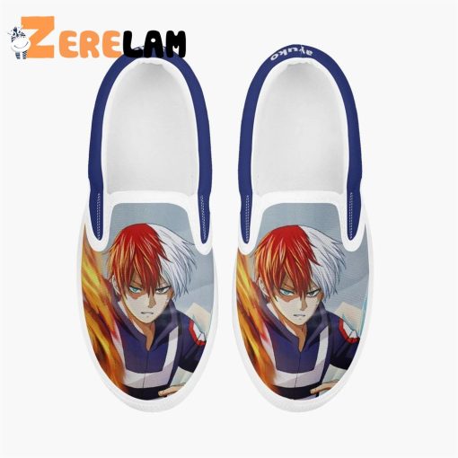 My Hero Academia Todoroki Kids Slip Ons Anime Shoes