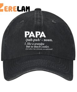 PAPA Like A Grandpa But So Much Cooler Funny Hat 1