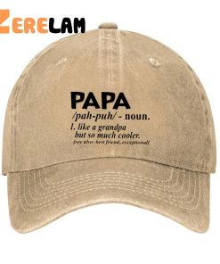 PAPA Like A Grandpa But So Much Cooler Funny Hat 2
