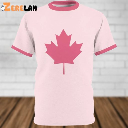 Pink Canadian Flag Maple Leaf Shirt