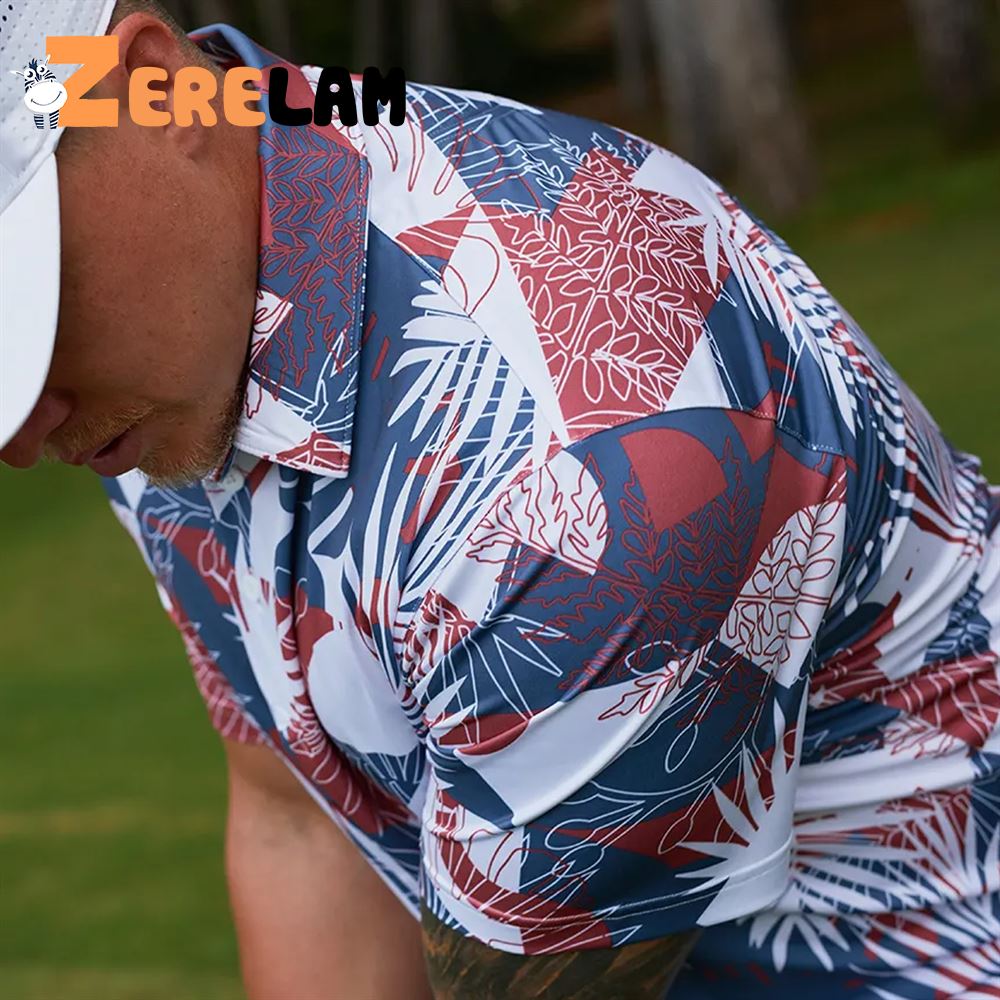 en progreso crisis Parcialmente Rickie Fowler Red Blue Pattern PUMA Golf Shirt 2023 - Zerelam