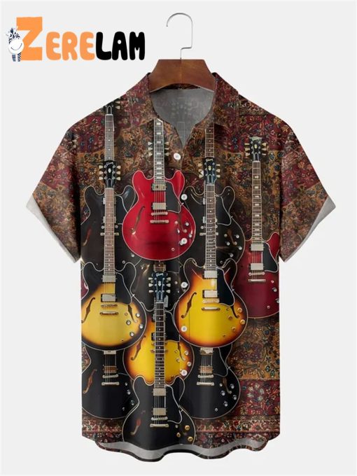 Rock Guitar Casual Hawaiian Shirt